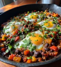 breakfast chili and eggs