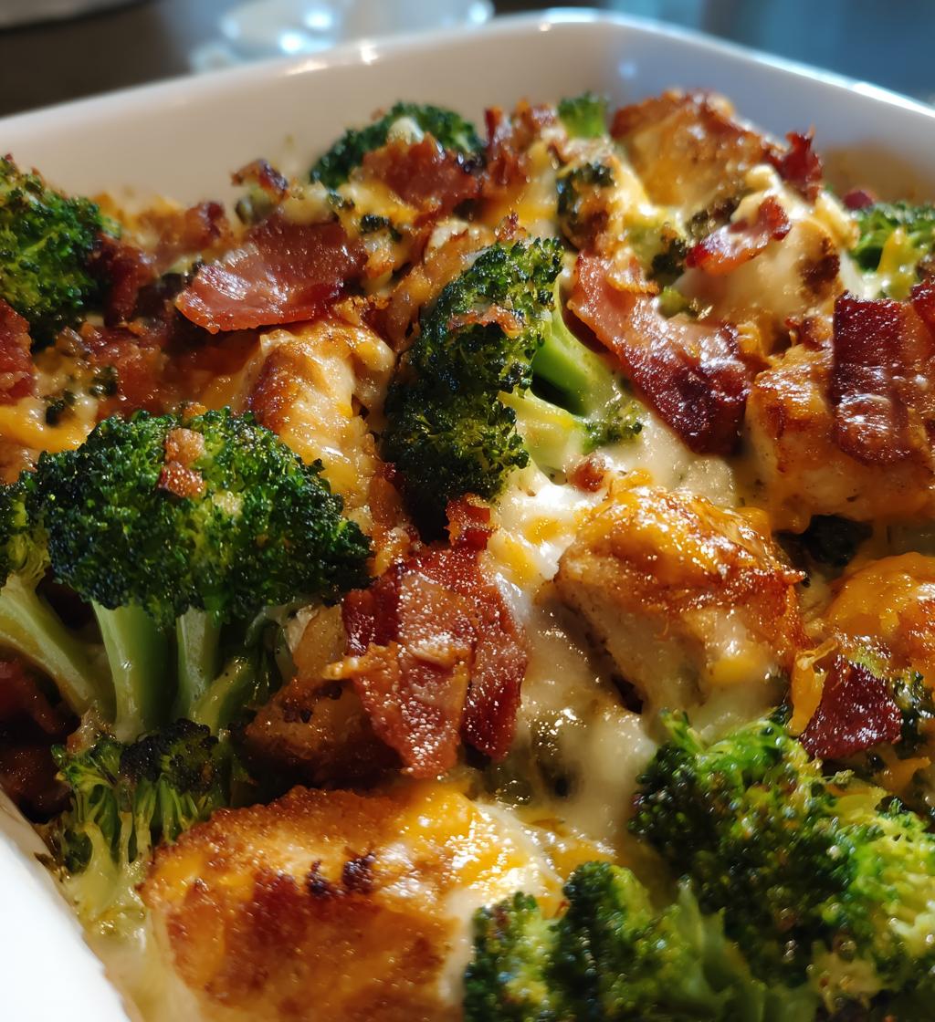 broccoli bacon cheddar chicken - detail 1
