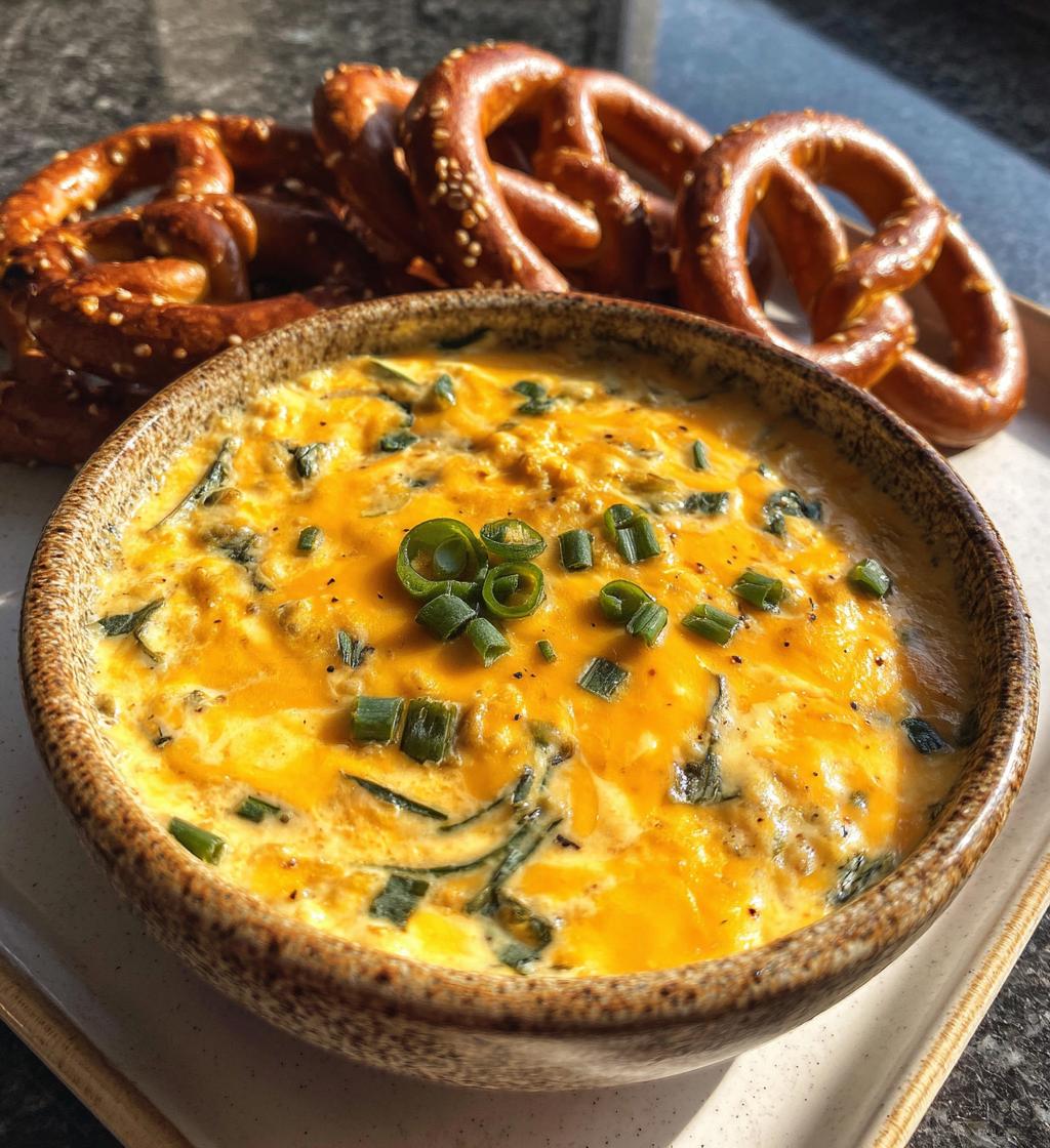 cheese dip for pretzels - detail 1