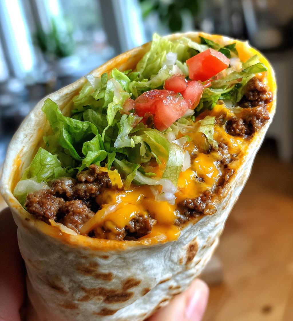 cheesy beef fiesta wraps - detail 1