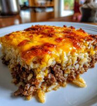 cheesy ground beef and rice casserole