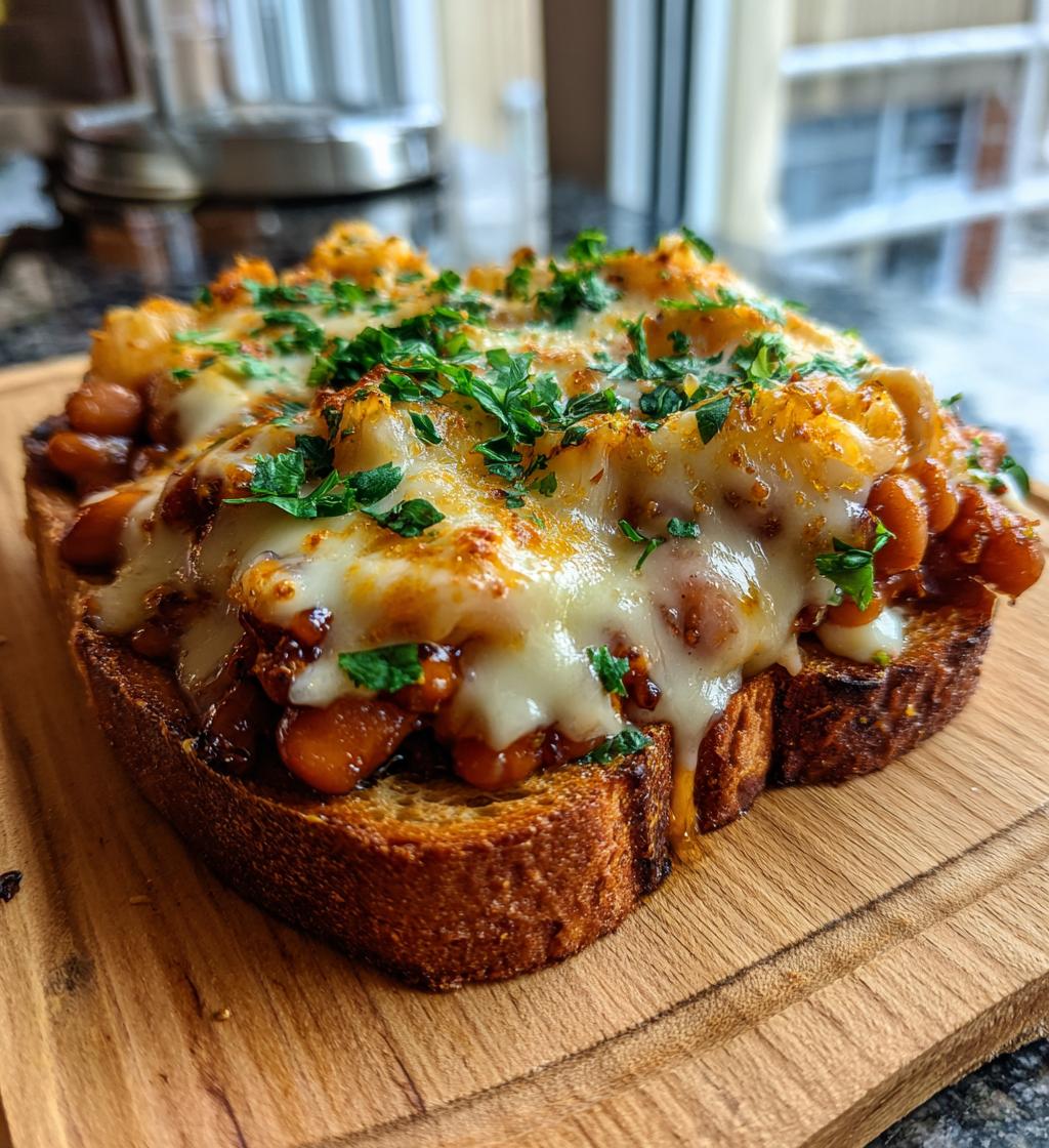 cheesy masala beans on toast - detail 1