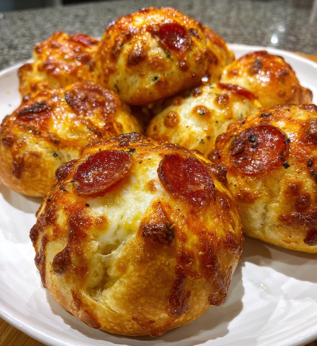 cheesy pepperoni pizza bombs