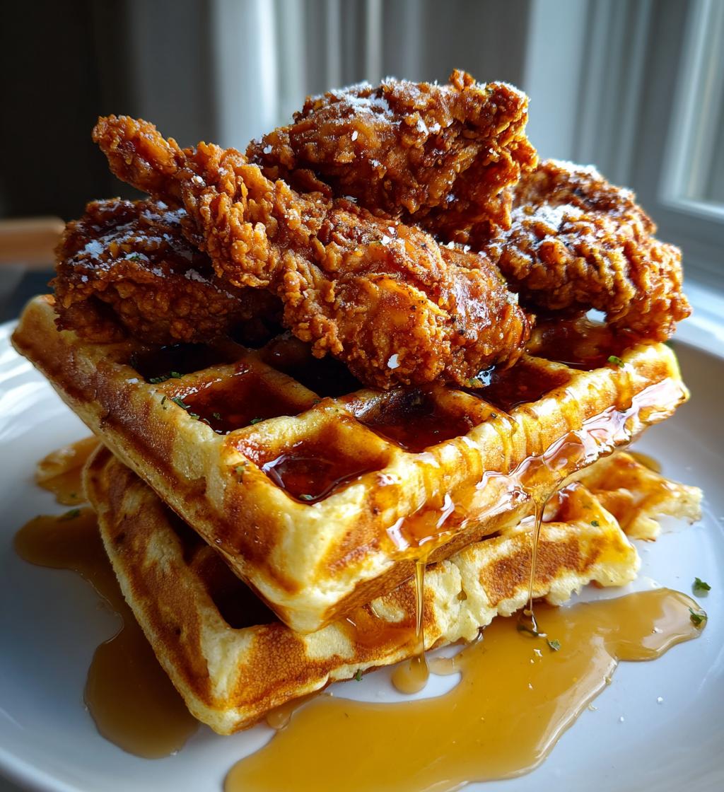 chicken and waffles - detail 1
