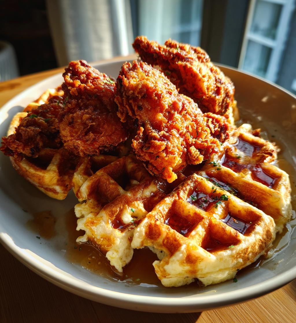 chicken and waffles