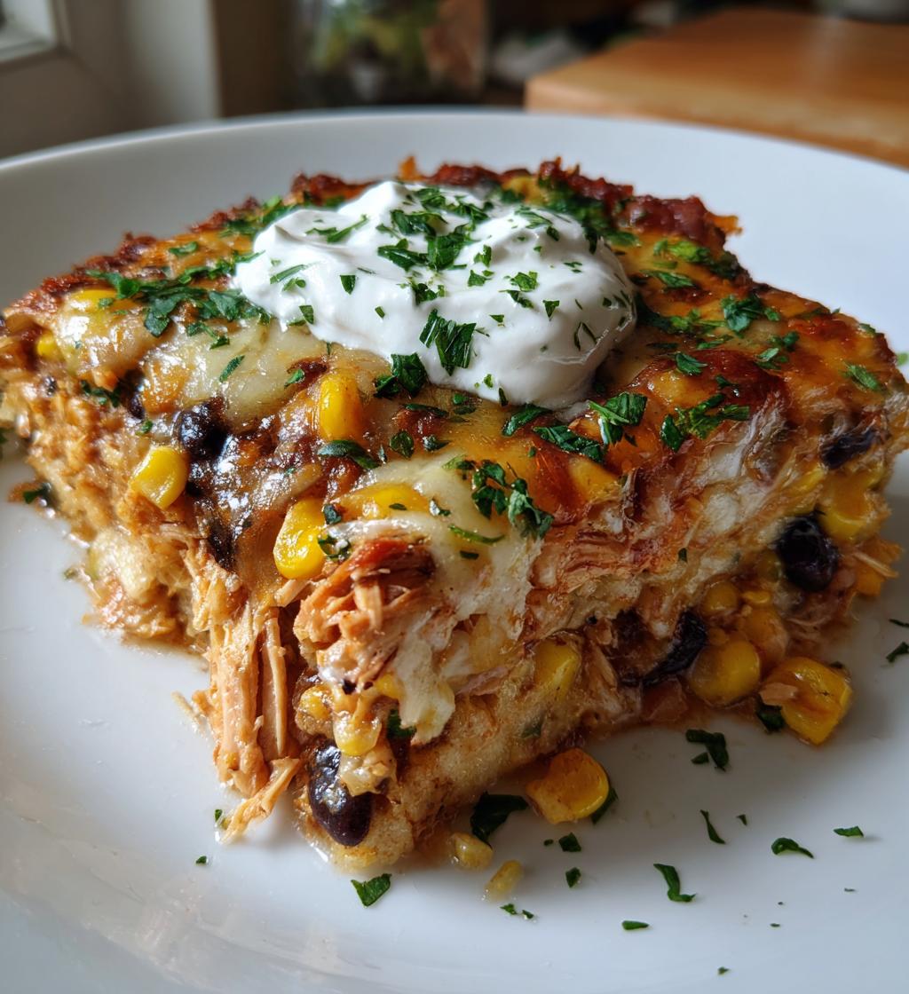 chicken taco casserole - detail 1