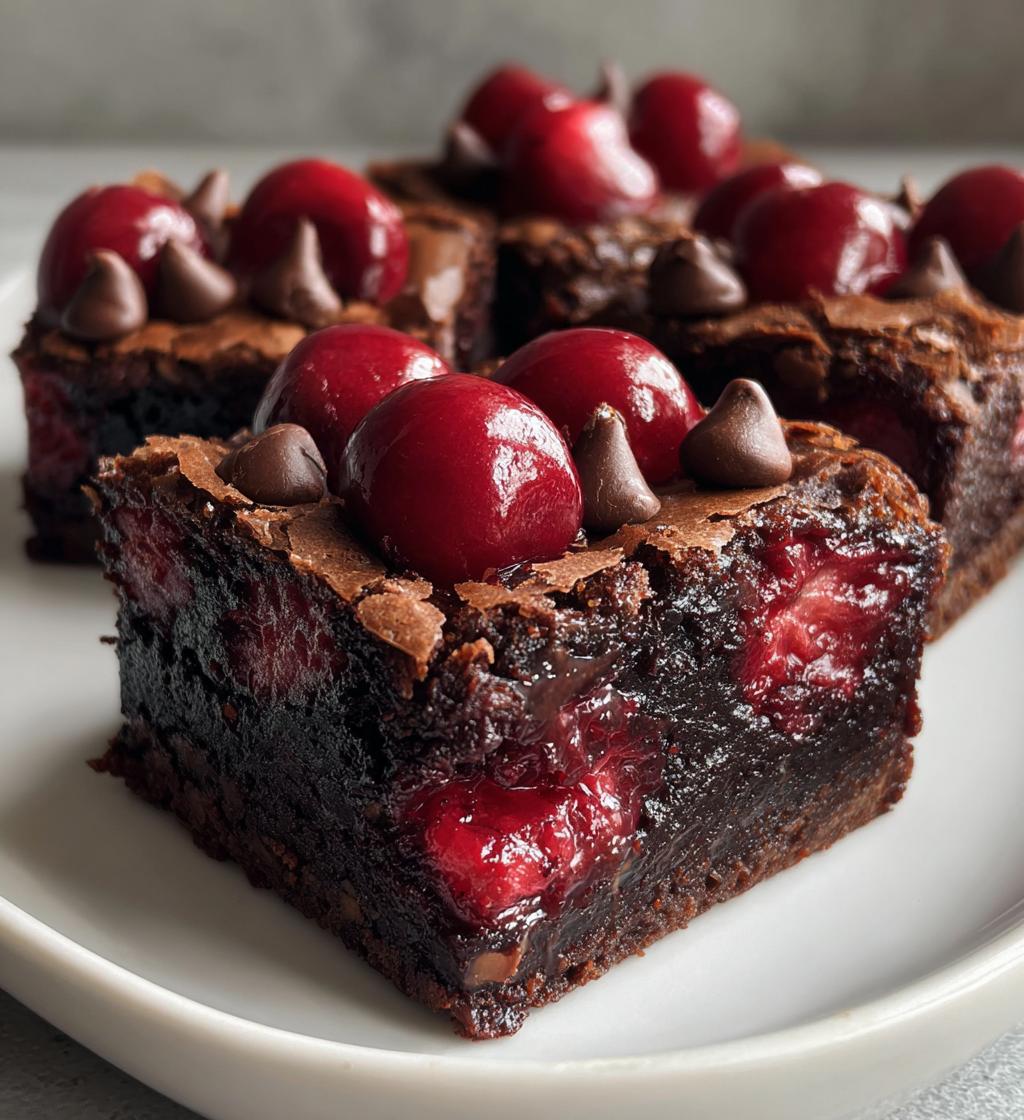 chocolate cherry brownies recipe - detail 1