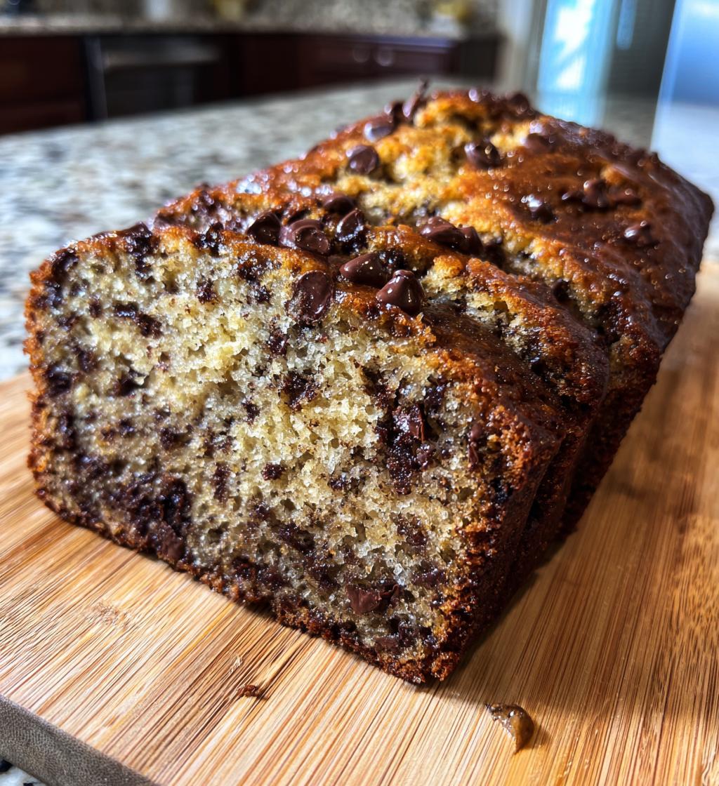 chocolate chip banana bread - detail 1