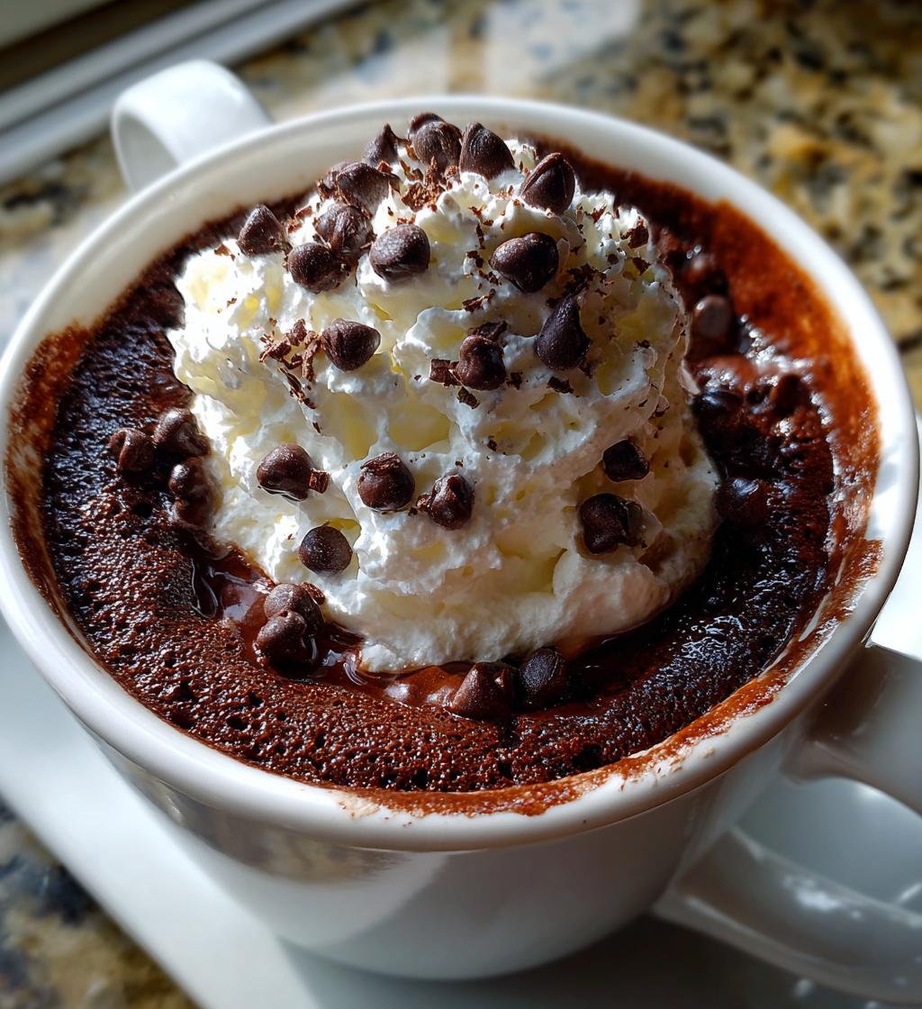 chocolate mug cake - detail 1