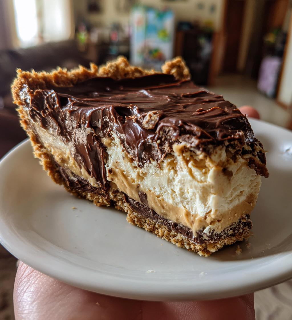 chocolate peanut butter pie - detail 1