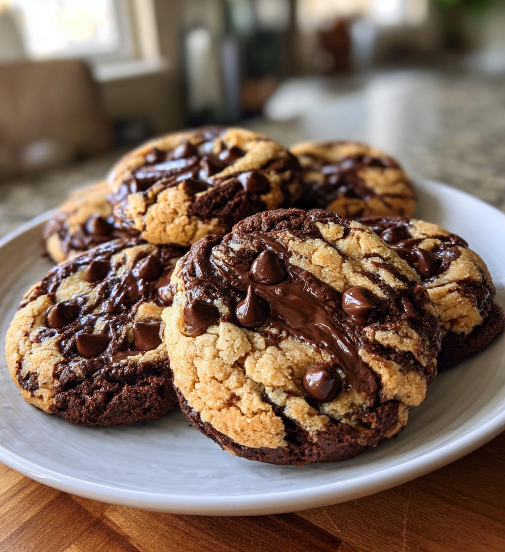 chocolate peanut butter swirl cookies - detail 1