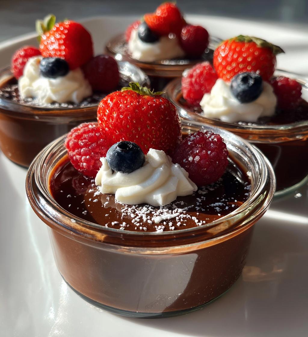 chocolate pots de creme - detail 1