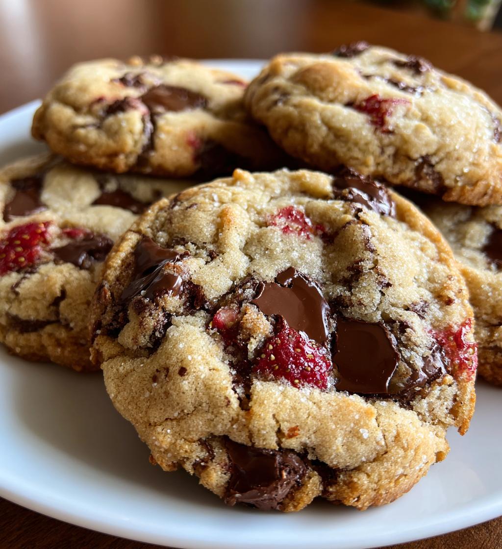 chocolate stuffed strawberry sugar cookies