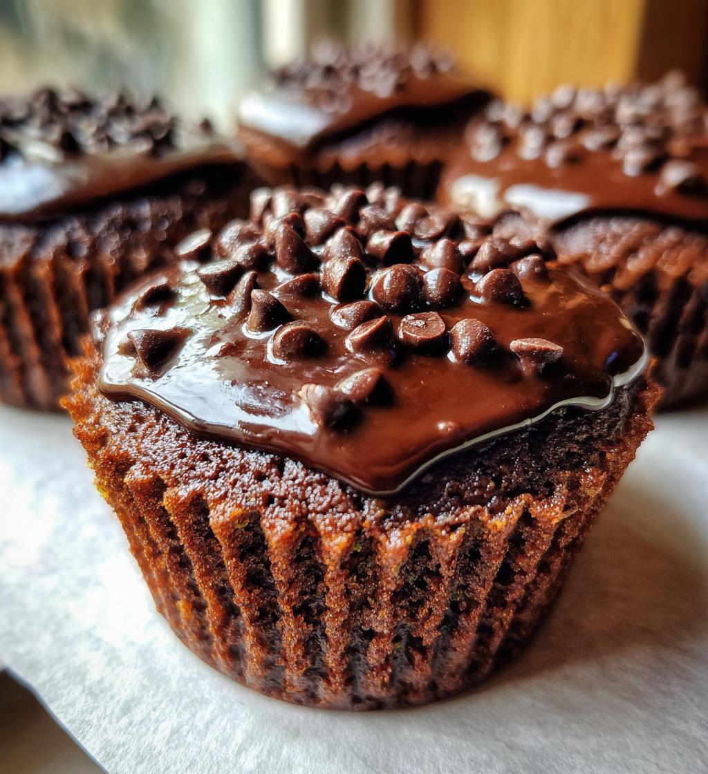 chocolate zucchini cupcakes recipe - detail 1