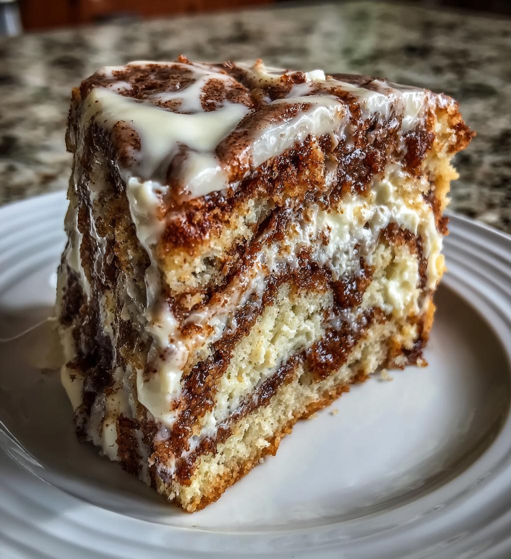 cinnamon roll layer cake - detail 1