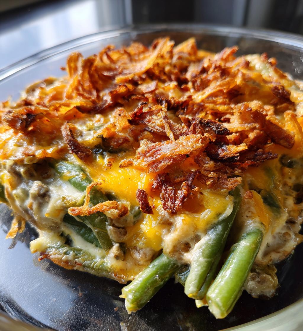 cream cheese and bacon green bean casserole recipe
