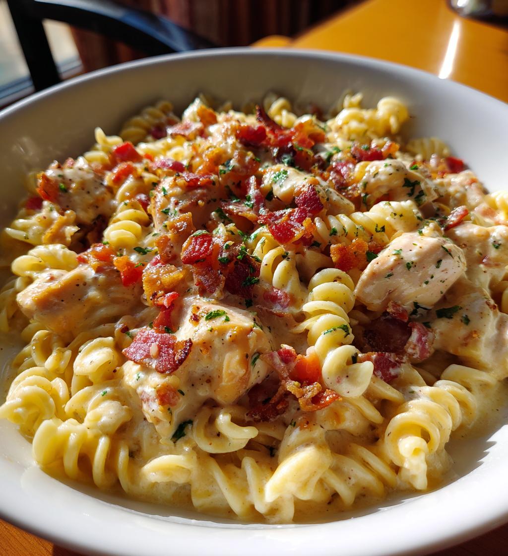 cream cheese bacon chicken pasta recipe - detail 1