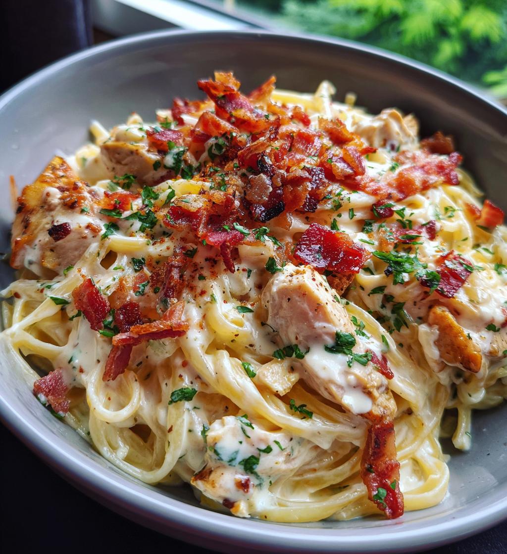 cream cheese bacon chicken pasta recipe