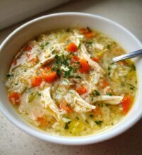 creamy chicken and rice soup