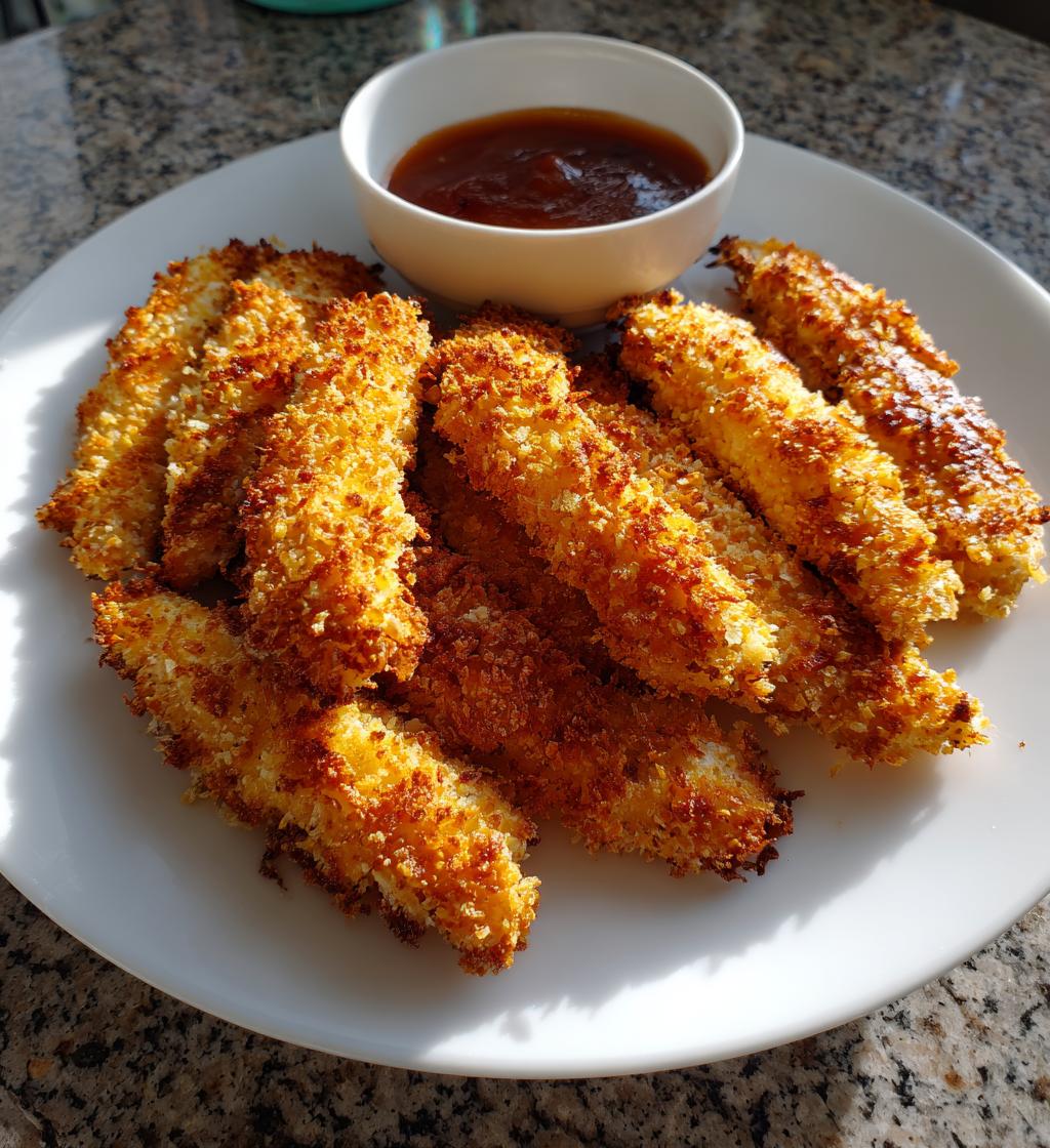 crispy air fryer chicken tenders - detail 1