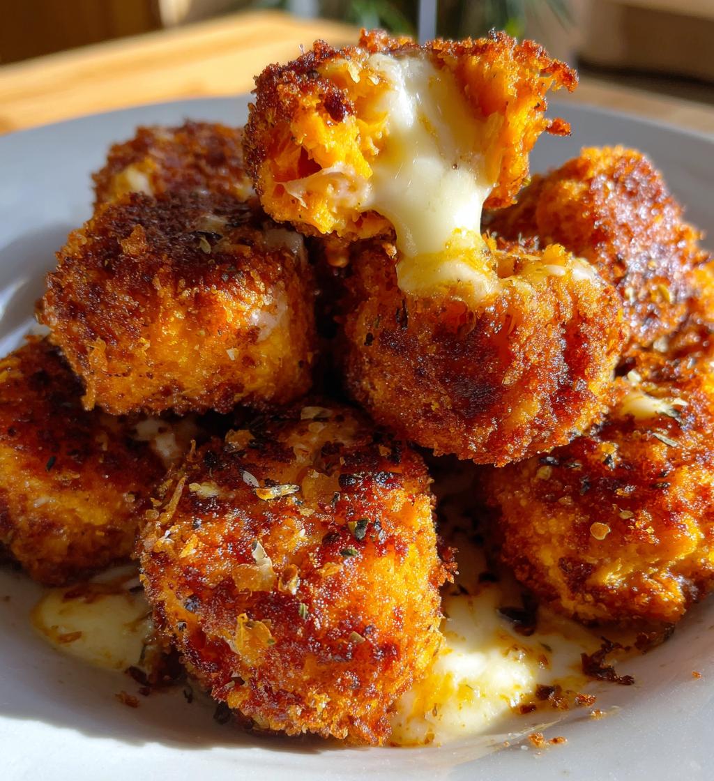 crispy cheesy sweet potato bites
