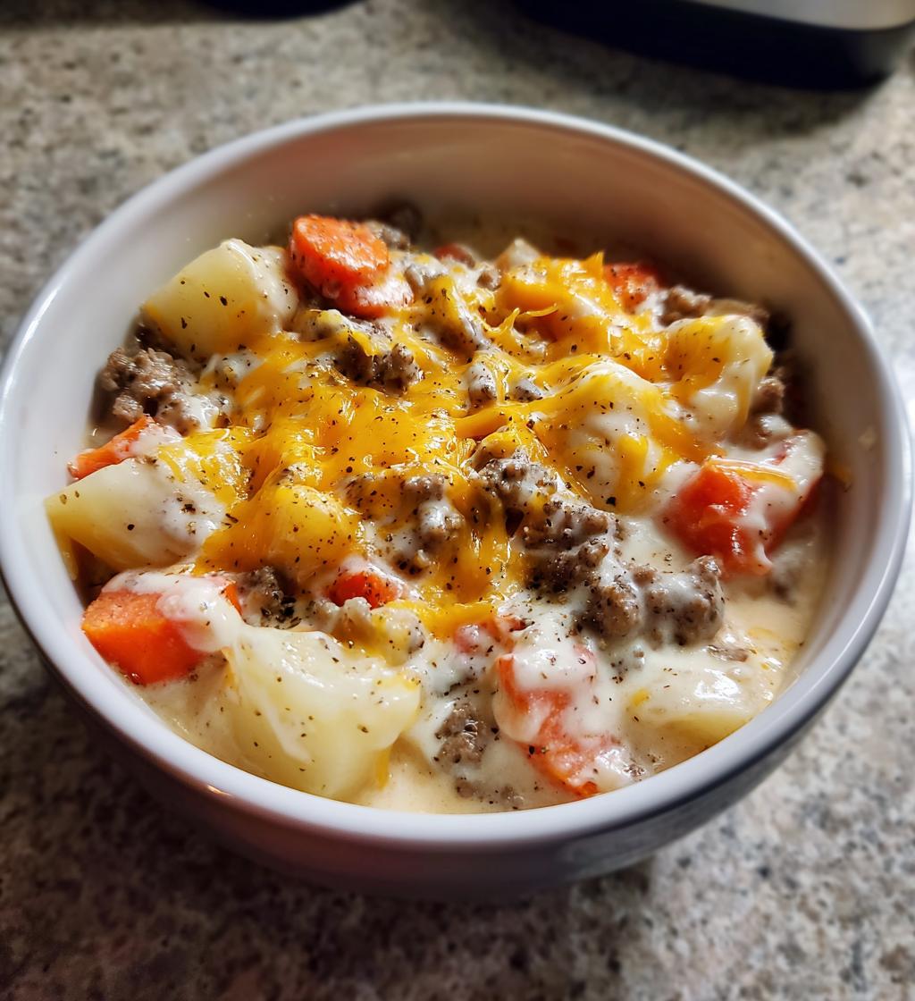 crock pot hamburger potato soup