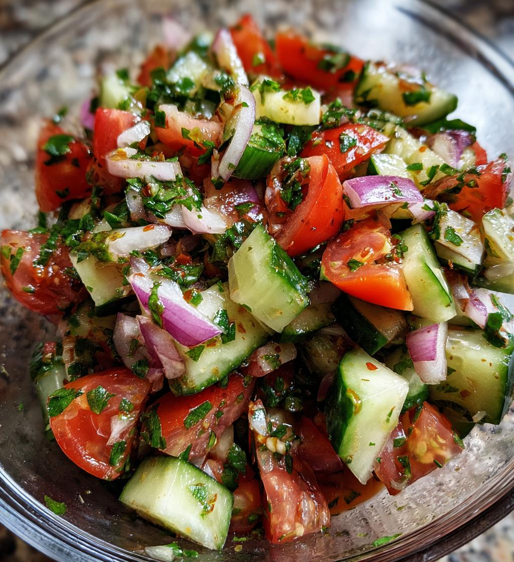 cucumber tomato salad recipe - detail 1
