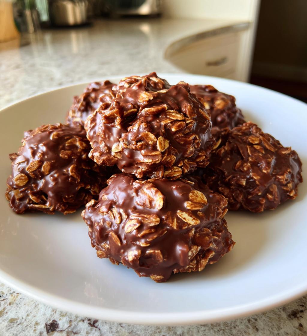 easy no bake cookies - detail 1