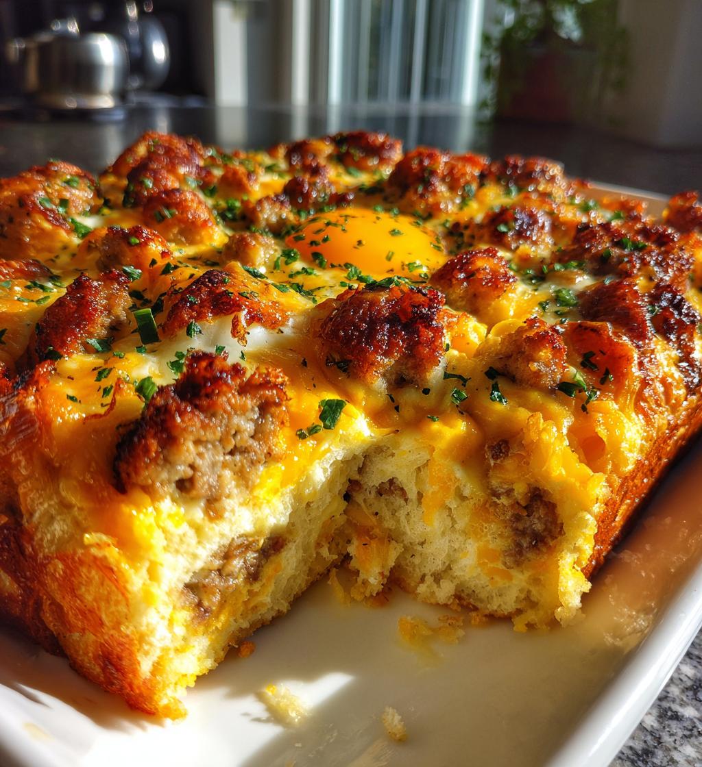 easy sausage and egg casserole - detail 1