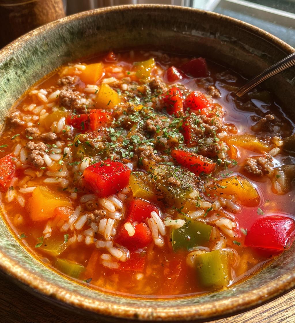 easy stuffed pepper soup