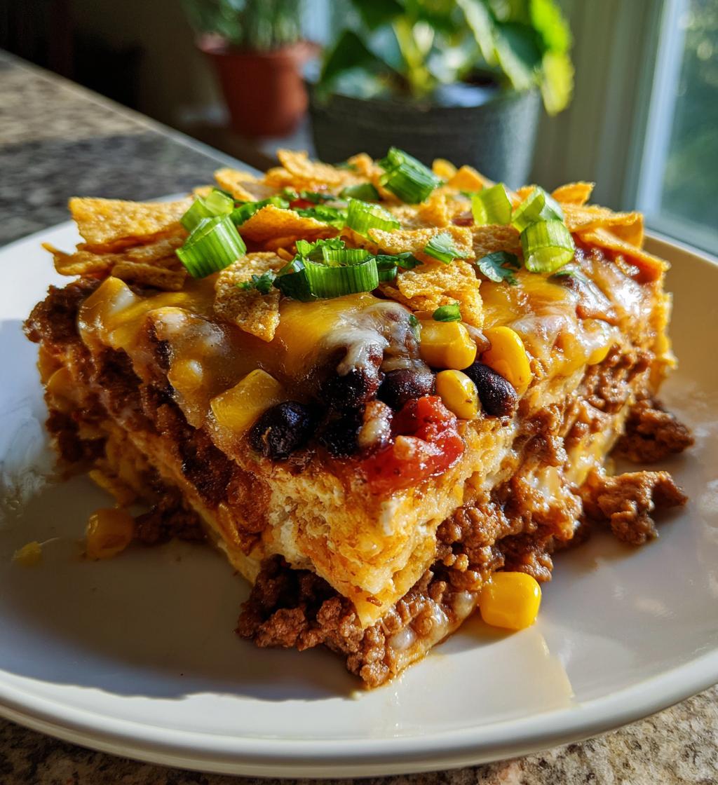 easy taco casserole with fritos - detail 1
