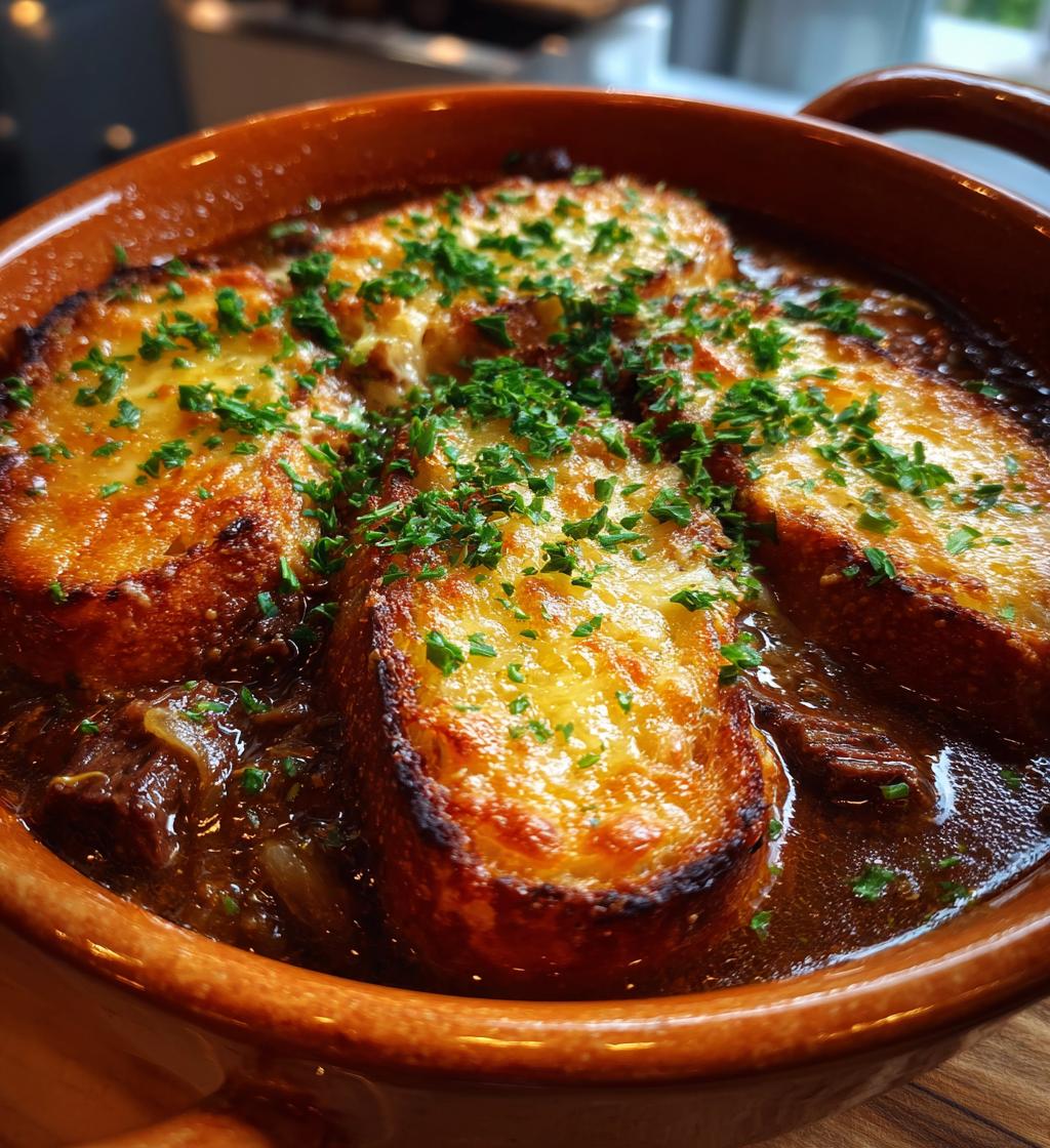 french onion beef short rib soup - detail 1