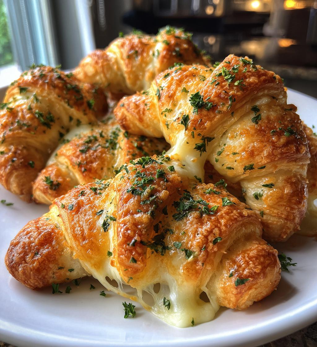 garlic butter cheesy crescent rolls - detail 1