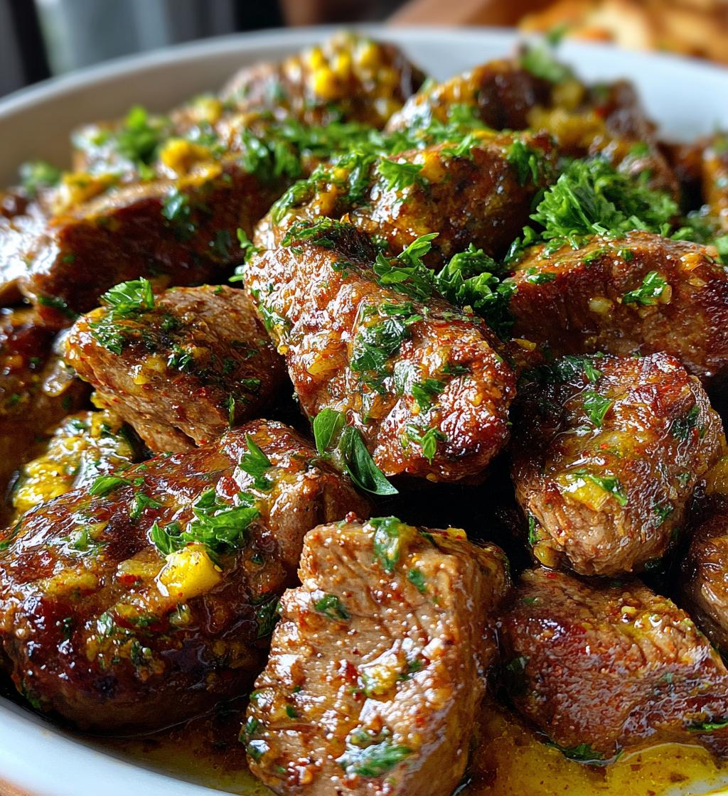 garlic butter steak bites recipe - detail 1