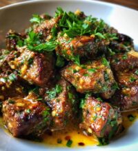 garlic butter steak bites recipe