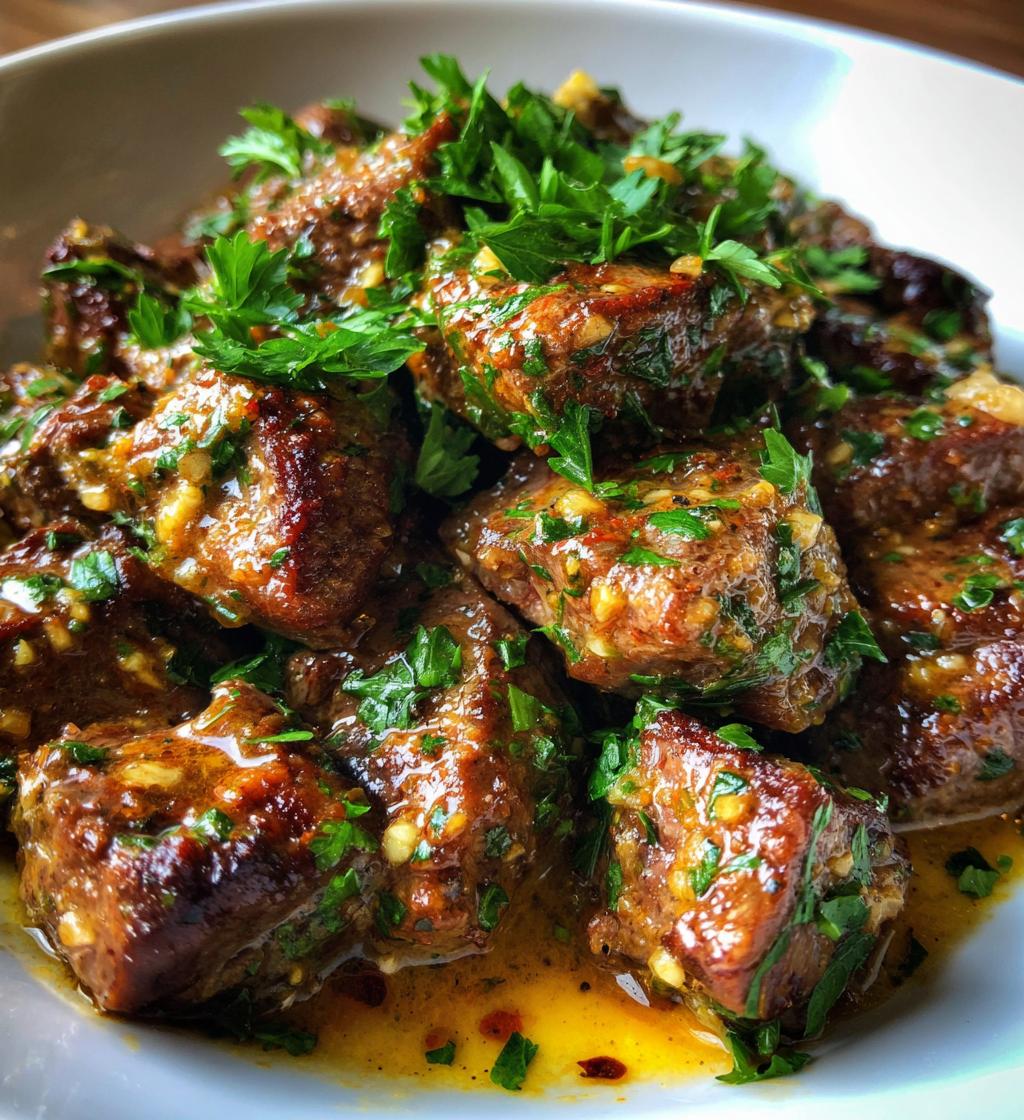 garlic butter steak bites recipe