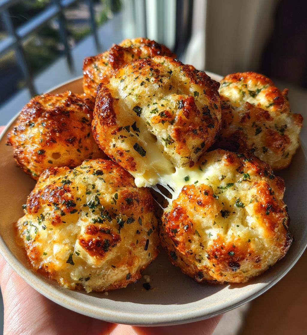 garlic herb cheese bombs - detail 1