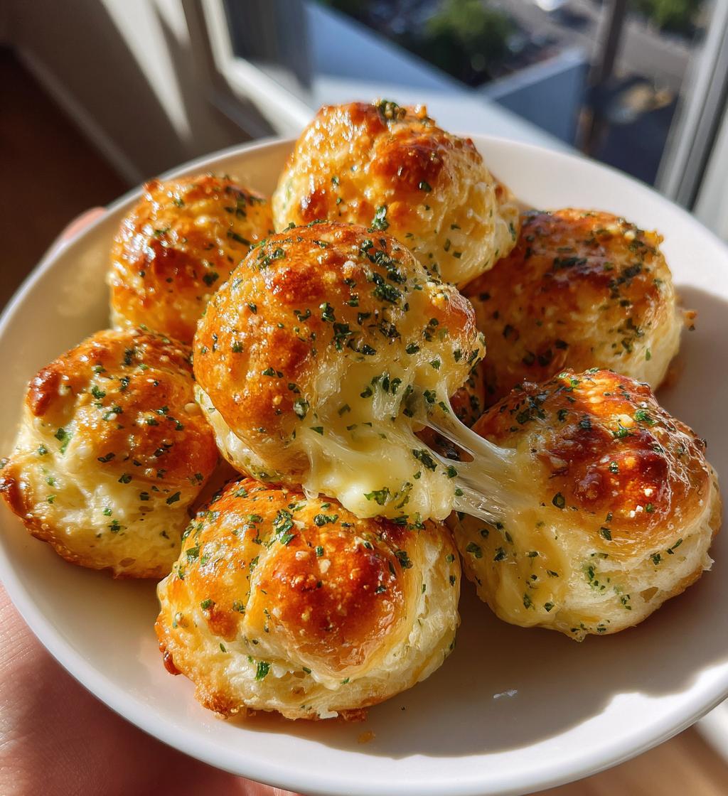 garlic herb cheese bombs
