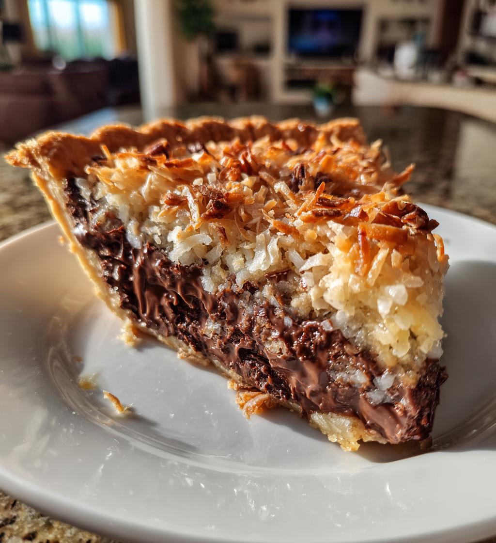 german chocolate pie - detail 1