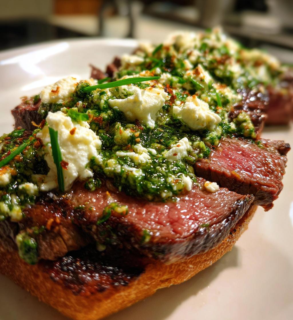 grilled flank steak with burrata pesto recipe