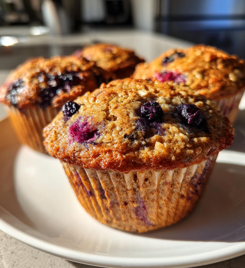 healthy blueberry oatmeal muffins recipe