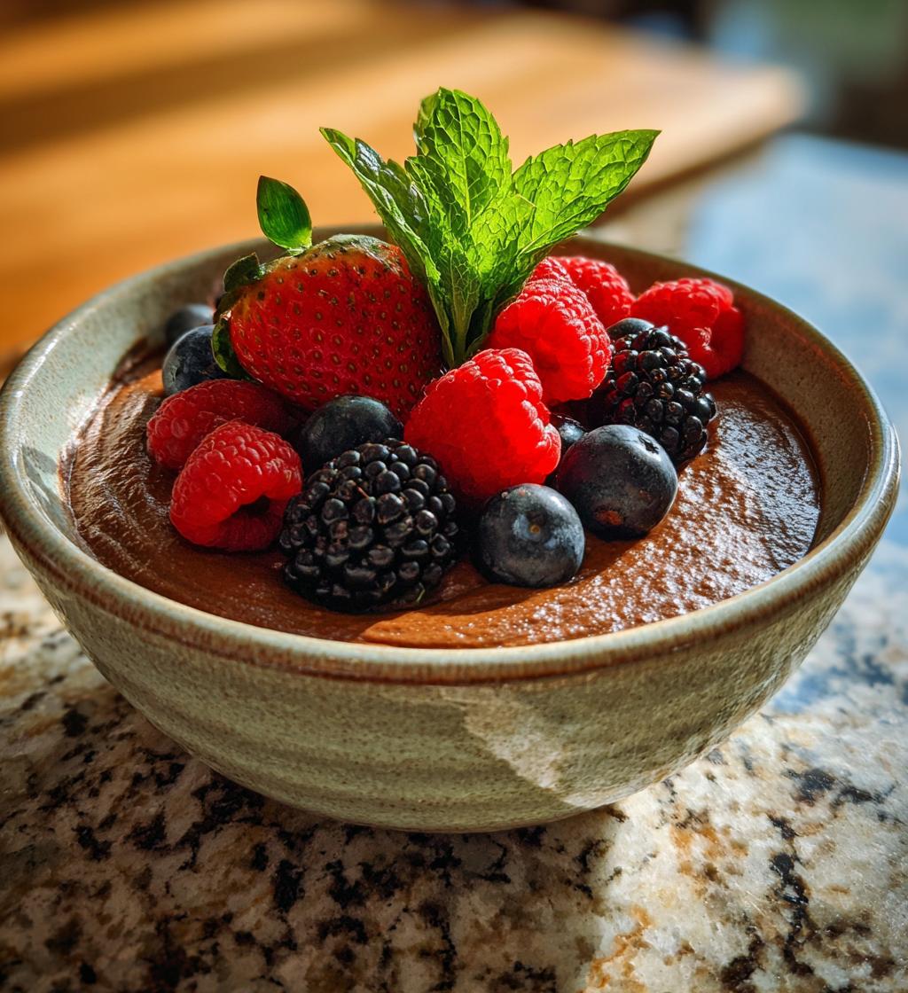 healthy chocolate pudding