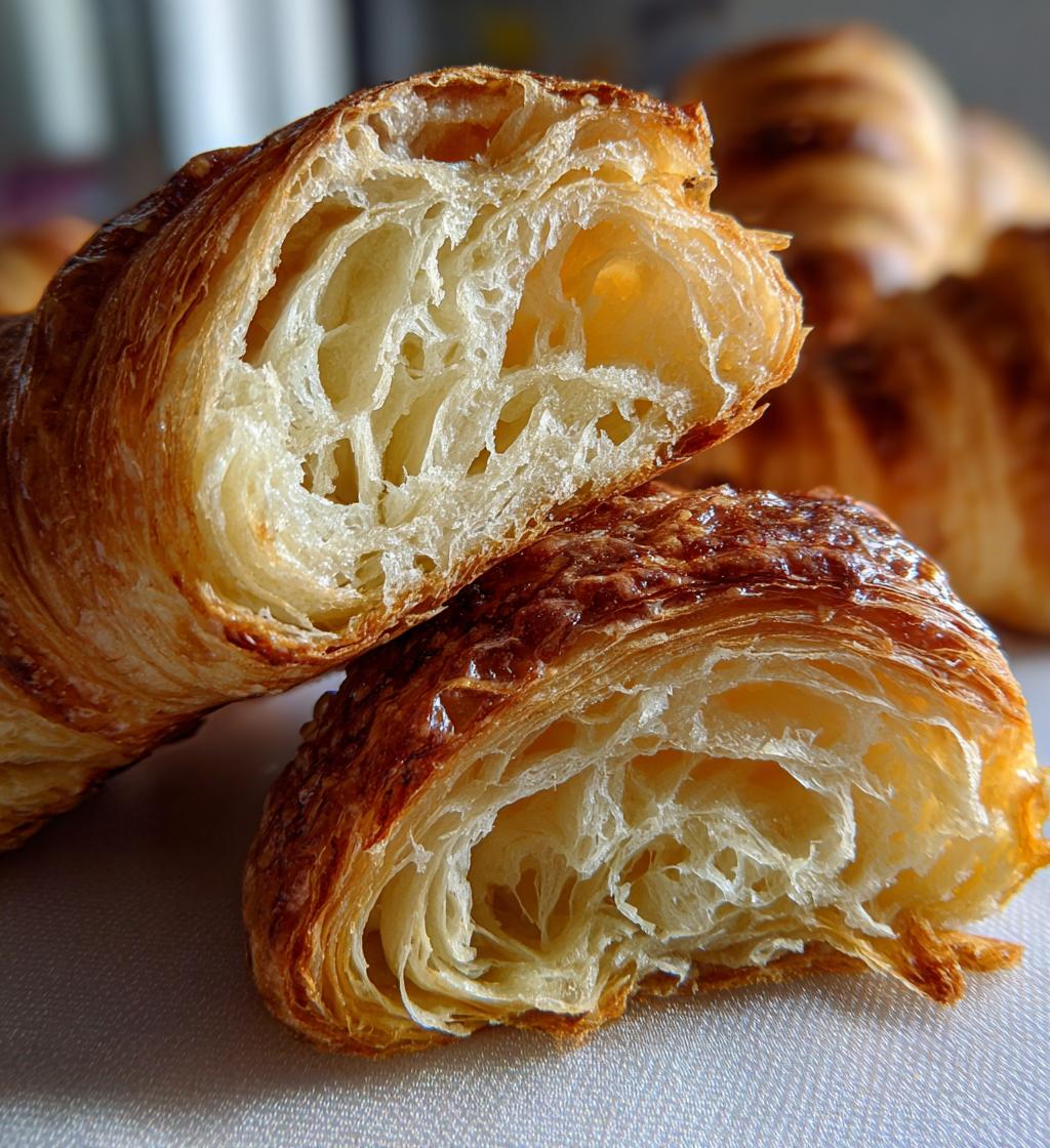 homemade flaky croissants