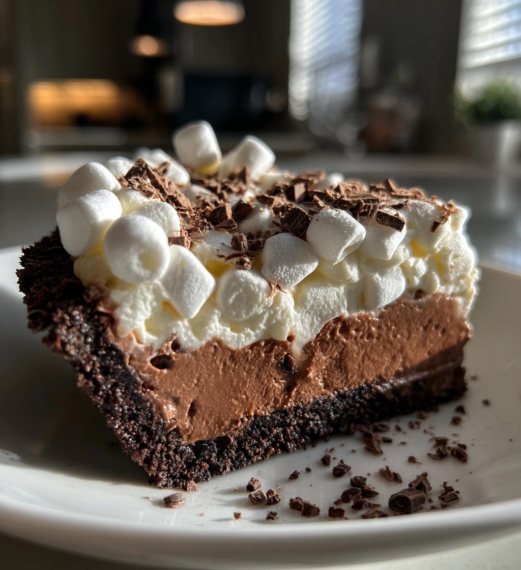 hot chocolate ice box pie