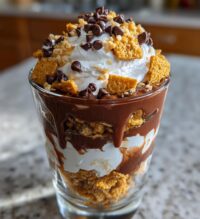 hot fudge golden grahams parfait