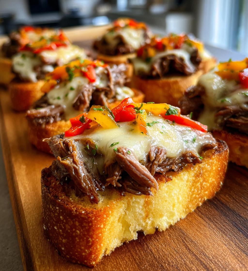italian beef crostini - detail 1