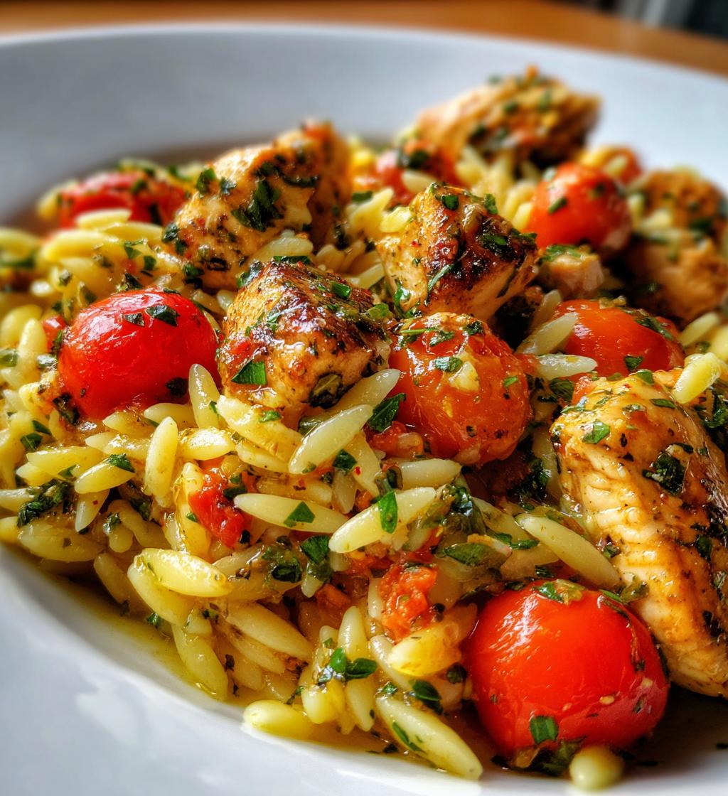 mediterranean chicken and orzo recipe