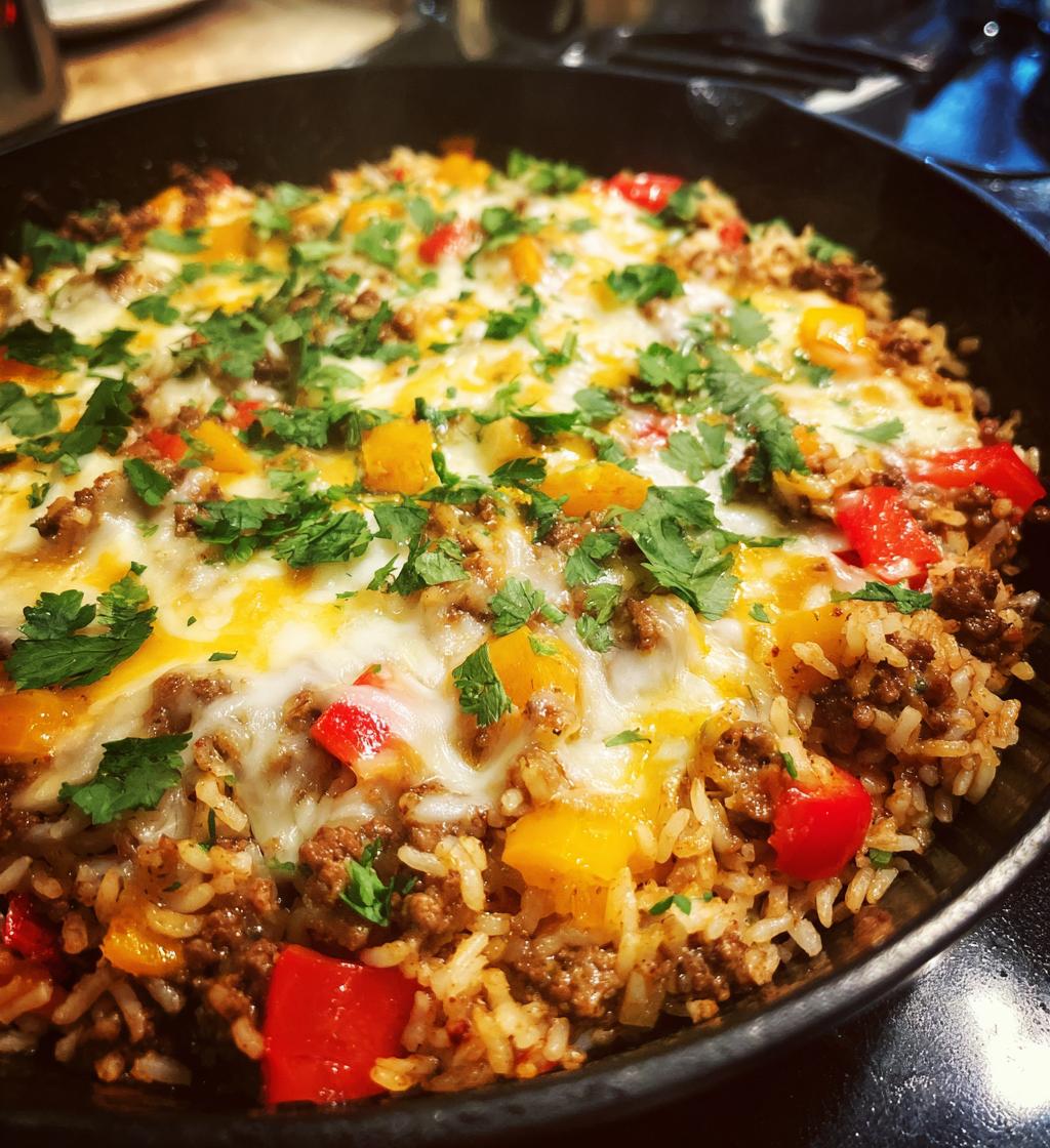 mexican beef and rice skillet - detail 1