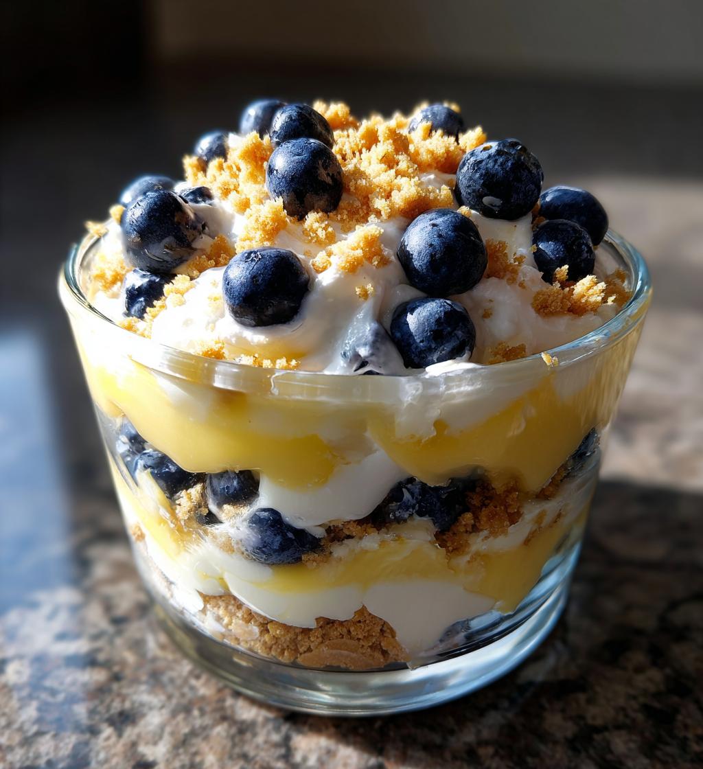 no bake lemon blueberry dessert - detail 1