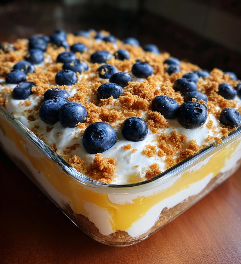 no bake lemon blueberry dessert